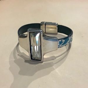 Leather strap bracelet